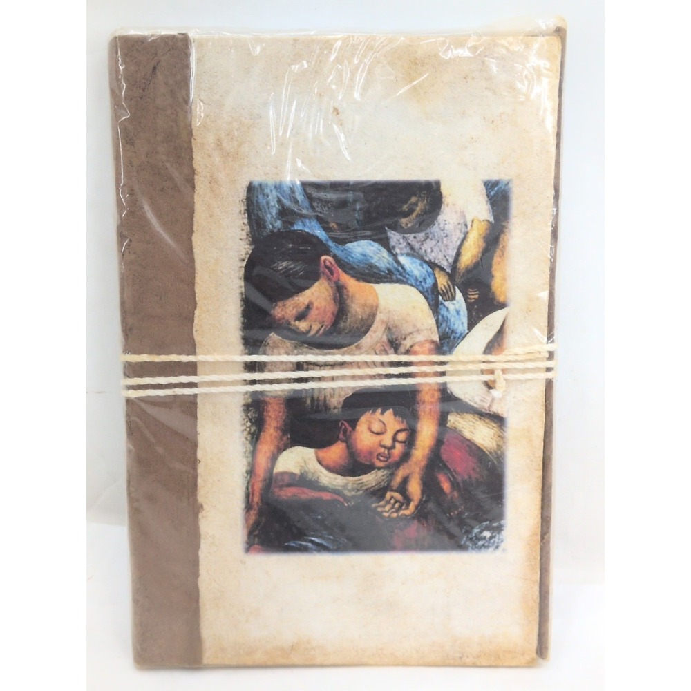 Handmade Bark Paper Amate Journal Mexico 7" x 5" Diego Rivera Art  New Sealed